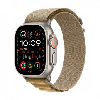 Watch Apple Watch Ultra 2 Natural LTE 49mm Titanium Case with Alpine Loop M - Tan, Image 1