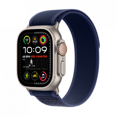 Watch Apple Watch Ultra 2 (2024) LTE 49mm Natural Titanium Case with Trail Loop S/M - Blue