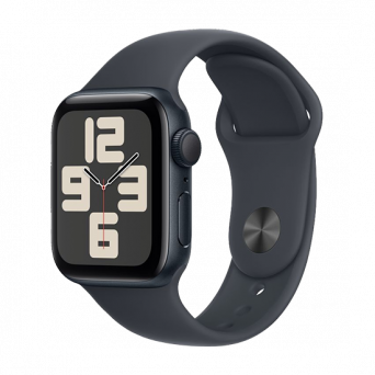 Watch Apple Watch SE (2024) GPS 40mm Midnight Aluminium Case with Sport Band M/L - Midnight , Image 1
