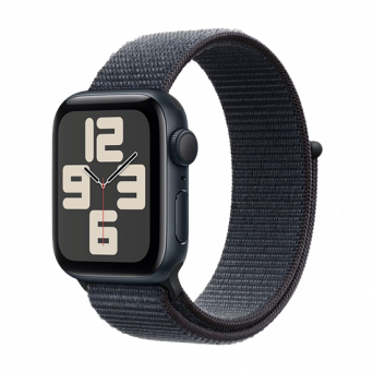 Watch Apple Watch SE (2024) GPS 40mm Midnight Aluminium Case with Sport Loop - Midnight, Image 1