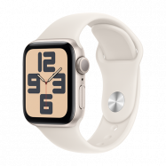 Watch Apple Watch SE (2024) GPS 40mm Starlight Aluminium Case with Sport Band S/M - Starlight