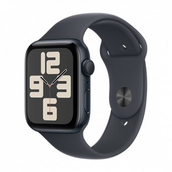 Watch Apple Watch SE (2024) GPS 44mm Midnight Aluminium Case with Sport Band M/L - Midnight , Image 1