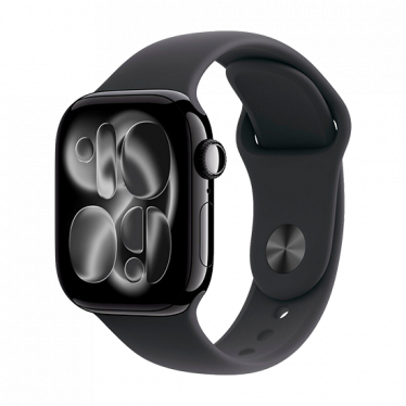 Watch Apple Watch Series 11 (2025) GPS 42mm Jet Black Aluminium Case with Black Sport Band M/L - Black