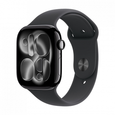 Watch Apple Watch Series 11 (2025) GPS 46mm Jet Black Aluminium Case with Black Sport Band M/L - Black    
