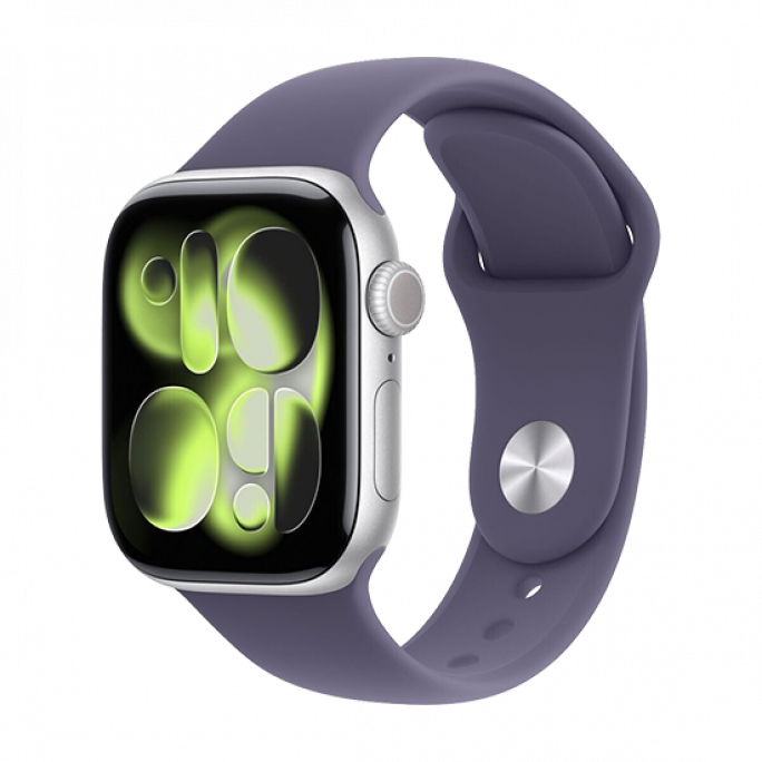 Watch Apple Watch Series 11 (2025) GPS 46mm Silver Aluminium Case with Purple Fog Sport Band M/L - Silver, Afbeelding 1