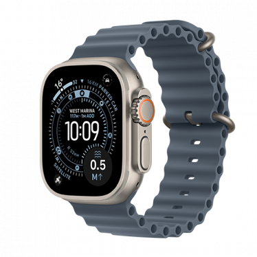 Watch Apple Watch Ultra 3 (2025) 5G 49mm Natural Titanium Case with Ocean Band - Anchor Blue