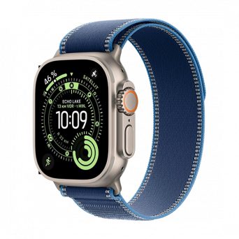 Watch Apple Watch Ultra 3 (2025) 5G 49mm Natural Titanium Case with Trail Loop S/M - Blue/Bright Blue, Image 1