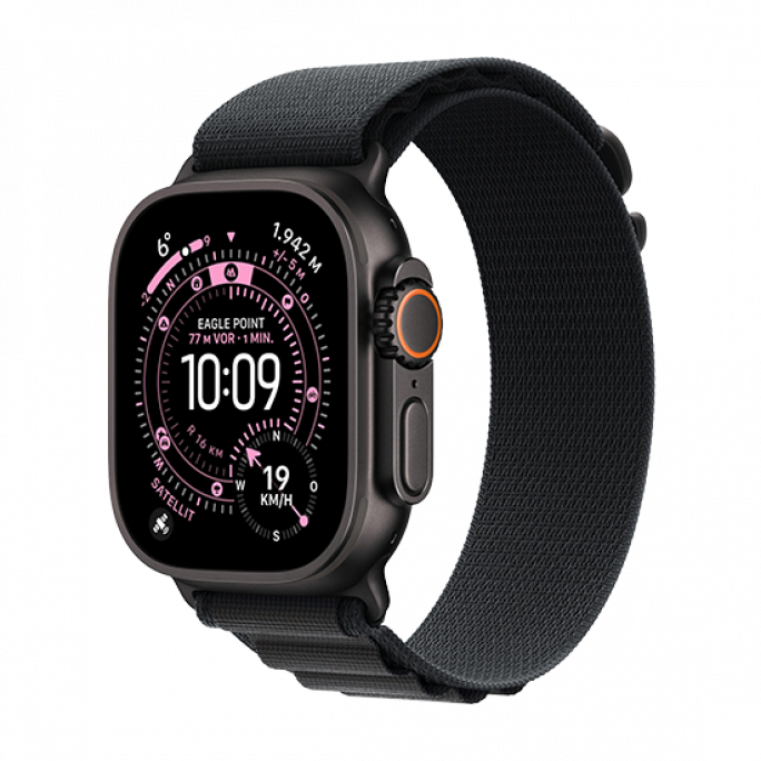 Watch Apple Watch Ultra 3 (2025) 5G 49mm Black Titanium Case with Alpine Loop S - Black, Image 1
