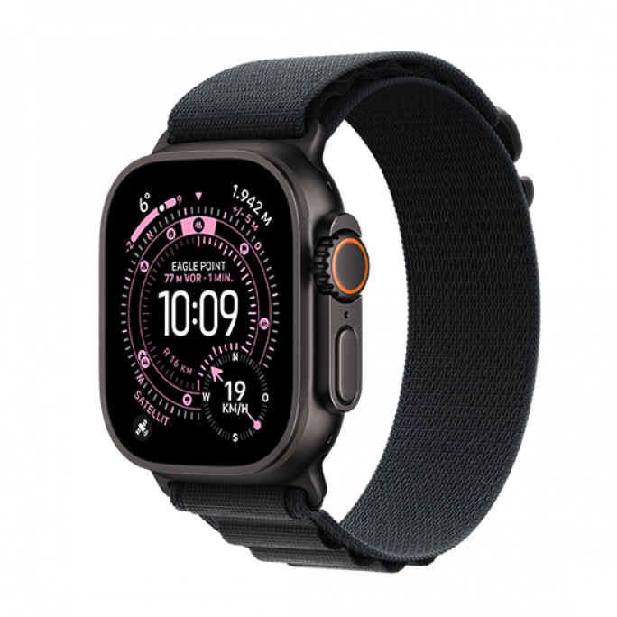 Watch Apple Watch Ultra 3 (2025) 5G 49mm Black Titanium Case with Alpine Loop M - Black, Image 1