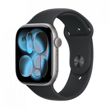 Watch Apple Watch Series 11 (2025) GPS 46mm Space Grey Aluminium Case with Sport Band S/M - Black