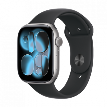 Watch Apple Watch Series 11 (2025) GPS 46mm Space Grey Aluminium Case with Sport Band M/L - Black