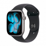 Watch Apple Watch Series 11 (2025) GPS 46mm Space Grey Aluminium Case with Sport Band M/L - Black