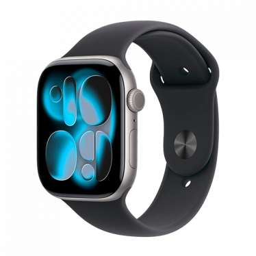 Watch Apple Watch Series 11 (2025) GPS 46mm Space Grey Aluminium Case with Sport Band M/L - Black