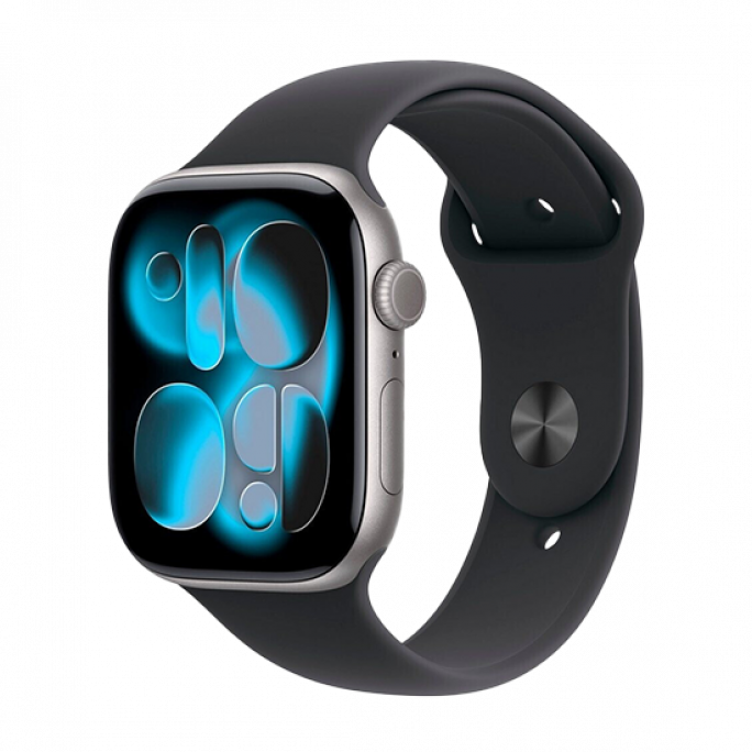 Watch Apple Watch Series 11 (2025) GPS 46mm Space Grey Aluminium Case with Sport Band M/L - Black, Image 1