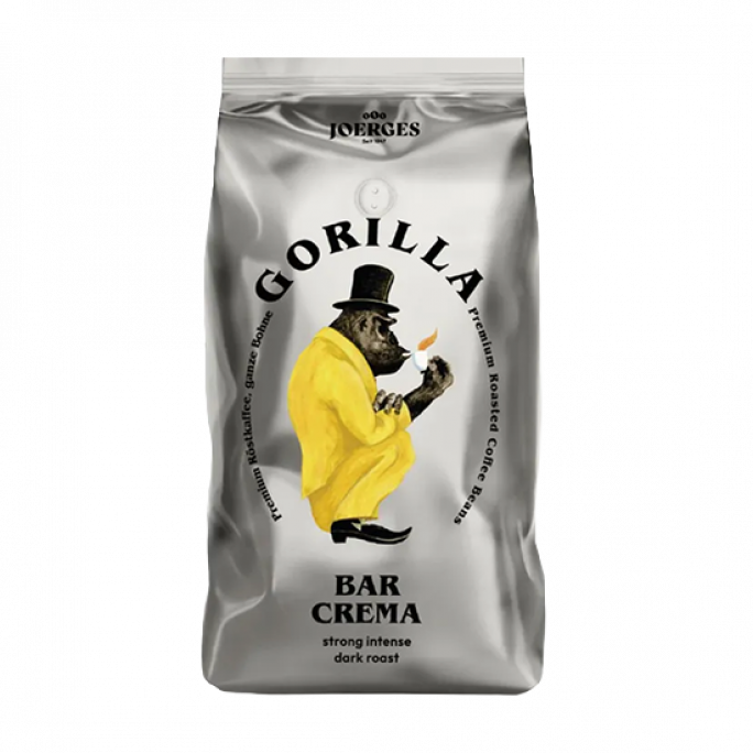 Gorilla Espresso Bar Crema 1kg Coffee Beans Silver, Image 1