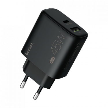 Beclad 45W Adapter USB-C + A - Black