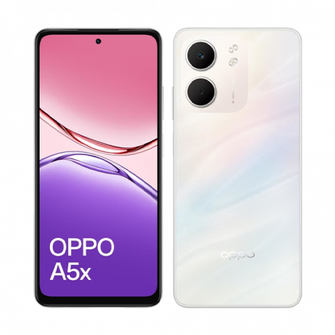 Oppo A5x 4G Dual Sim 4GB RAM 128GB - Laser White, Afbeelding 1