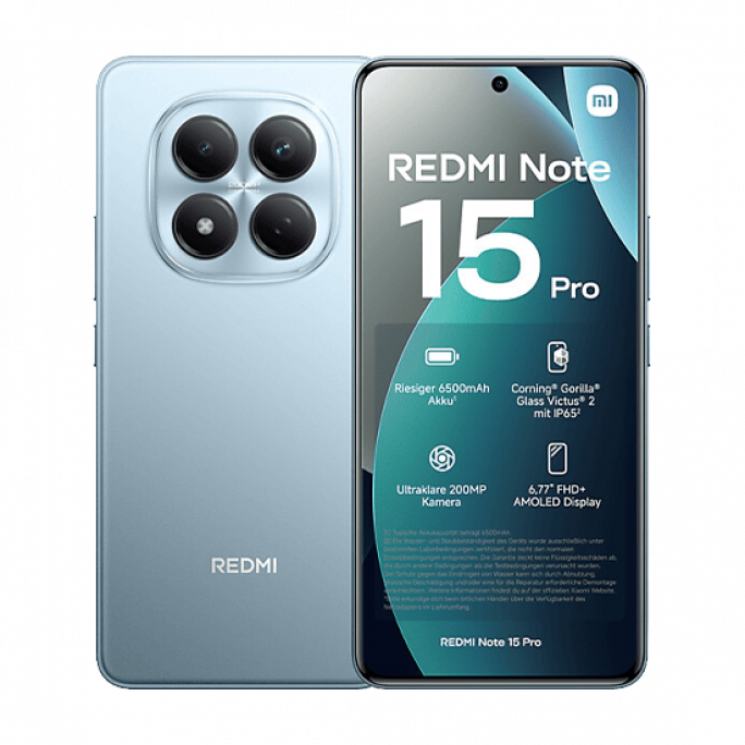 Xiaomi Redmi Note 15 Pro 4G Dual Sim 8GB RAM 256GB - Blue, Afbeelding 1