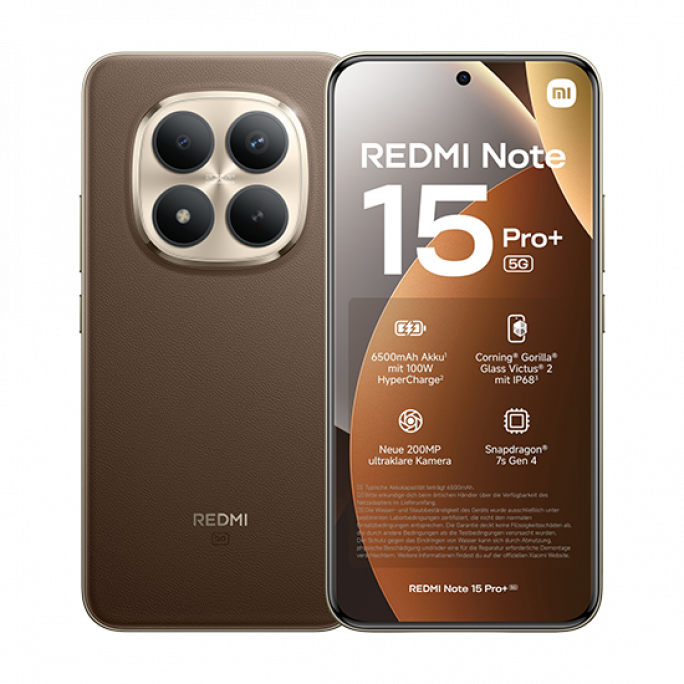 Xiaomi Redmi Note 15 Pro+ 5G Dual Sim 8GB RAM 256GB - Mocha Brown, Afbeelding 1