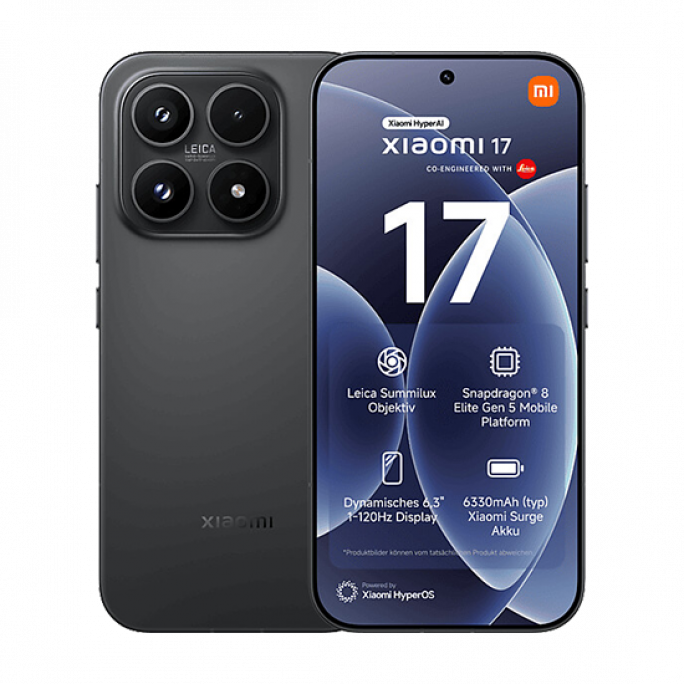 Xiaomi 17 5G Dual Sim 12GB RAM 512GB - Black, Image 1