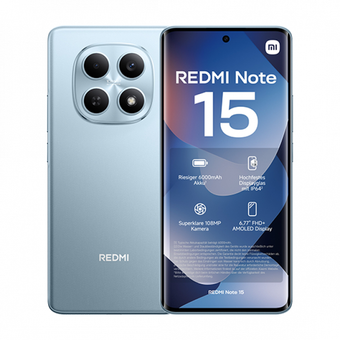 Xiaomi Redmi Note 15 4G Dual Sim 6GB RAM 128GB - Blue, Afbeelding 1