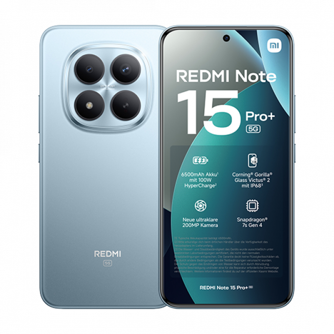 Xiaomi Redmi Note 15 Pro+ 5G Dual Sim 8GB RAM 256GB - Blue, Afbeelding 1