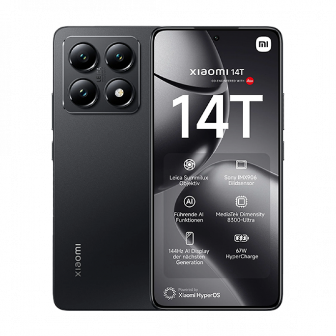 Xiaomi 14T 5G Dual Sim 12GB RAM 256GB - Black, Image 1