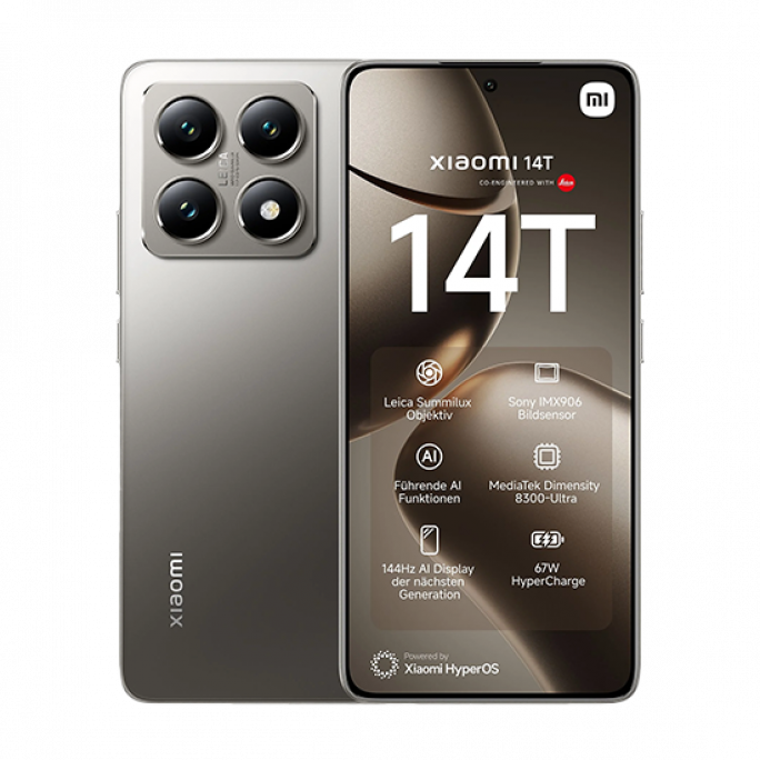 Xiaomi 14T 5G Dual Sim 12GB RAM 256GB - Grey, Image 1