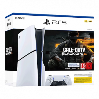 Sony PlayStation 5 Slim Disc Edition 1TB + Call of Duty: Black Ops 6 - White, Image 1