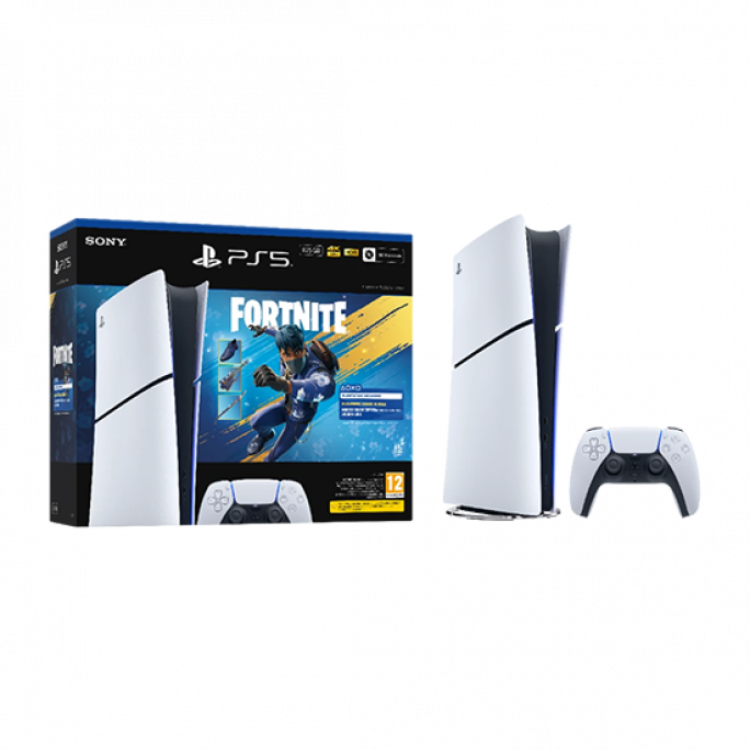 Sony PlayStation 5 Slim Digital Edition 825GB + Fortnite: Flowering Chaos - White, Afbeelding 1