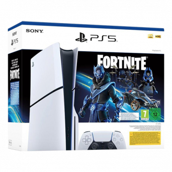 Sony PlayStation 5 Slim Disc Edition 1TB + Fortnite - White, Image 1