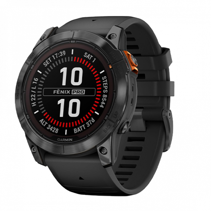 Watch Garmin Fenix 7X Pro Solar GPS 51mm Graphite Band - Slate Grey, Afbeelding 1