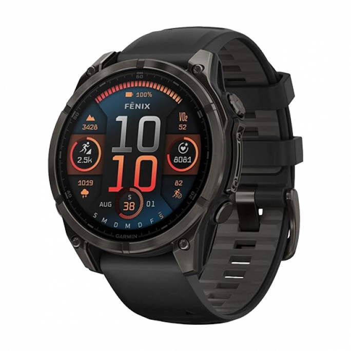 Watch Garmin Fenix 8 GPS 47mm Silicon Black Band - Black, Image 1