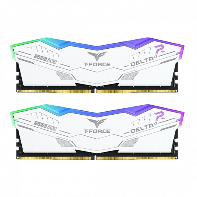 RAM TeamGroup T-Force Delta DIMM 32GB Dual-Kit DDR5-6000 CL30 - RGB White, Afbeelding 1
