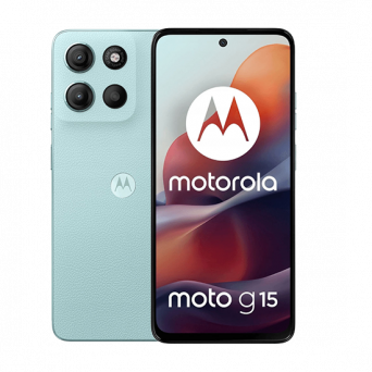 Motorola Moto G15 4G Dual Sim 4GB RAM 128GB - Galcier Blue, Image 1