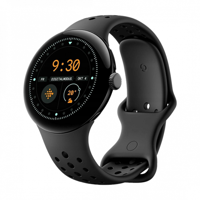 Watch Google Pixel Watch 3 45mm BT - Obsidian Black, Afbeelding 1