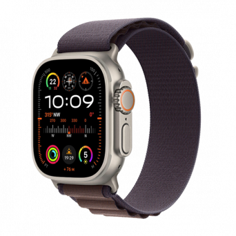 Watch Apple Watch Ultra 2 (2023) LTE 49mm Natural Titanium Case with Alpine Loop S - Indigo, Image 1