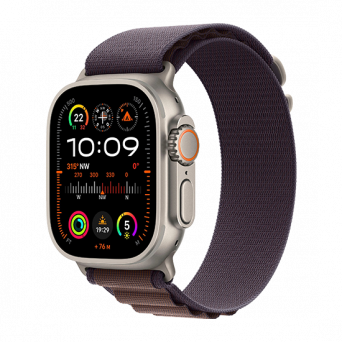 Watch Apple Watch Ultra 2 (2023) LTE 49mm Natural Titanium Case with Alpine Loop M - Indigo, Image 1