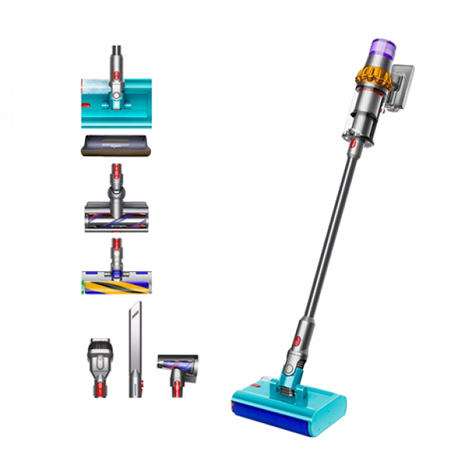 Dyson Vacuum Cleaner V15s Detect Dry and Wet Submarine - Nickel-Satin Yellow, Afbeelding 1